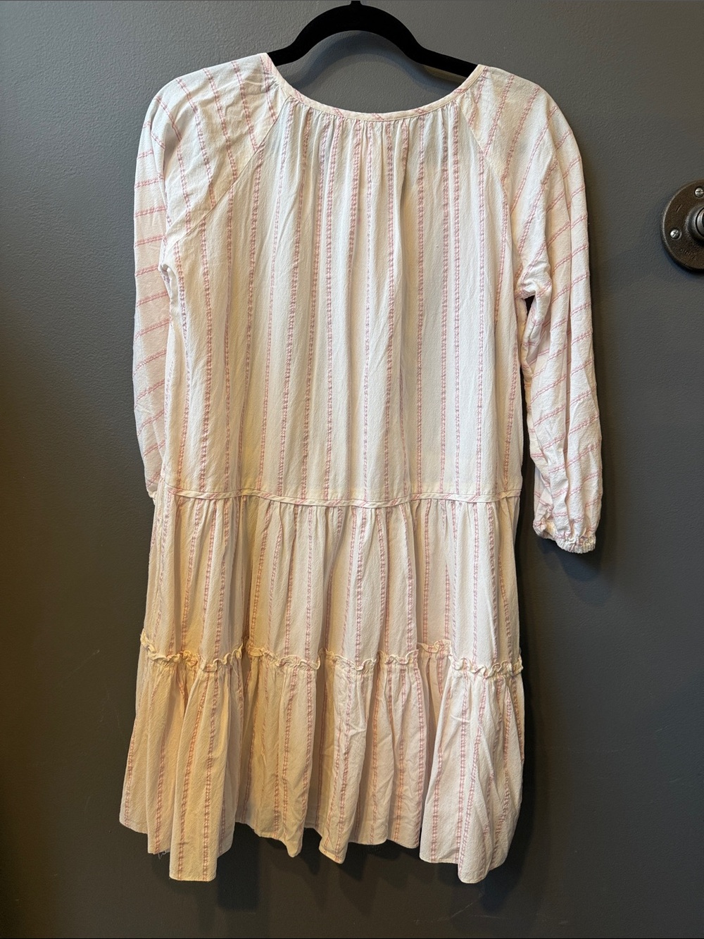 LemLem Lightweight Pink Stripe Tiered Dress - Picture 3 of 3